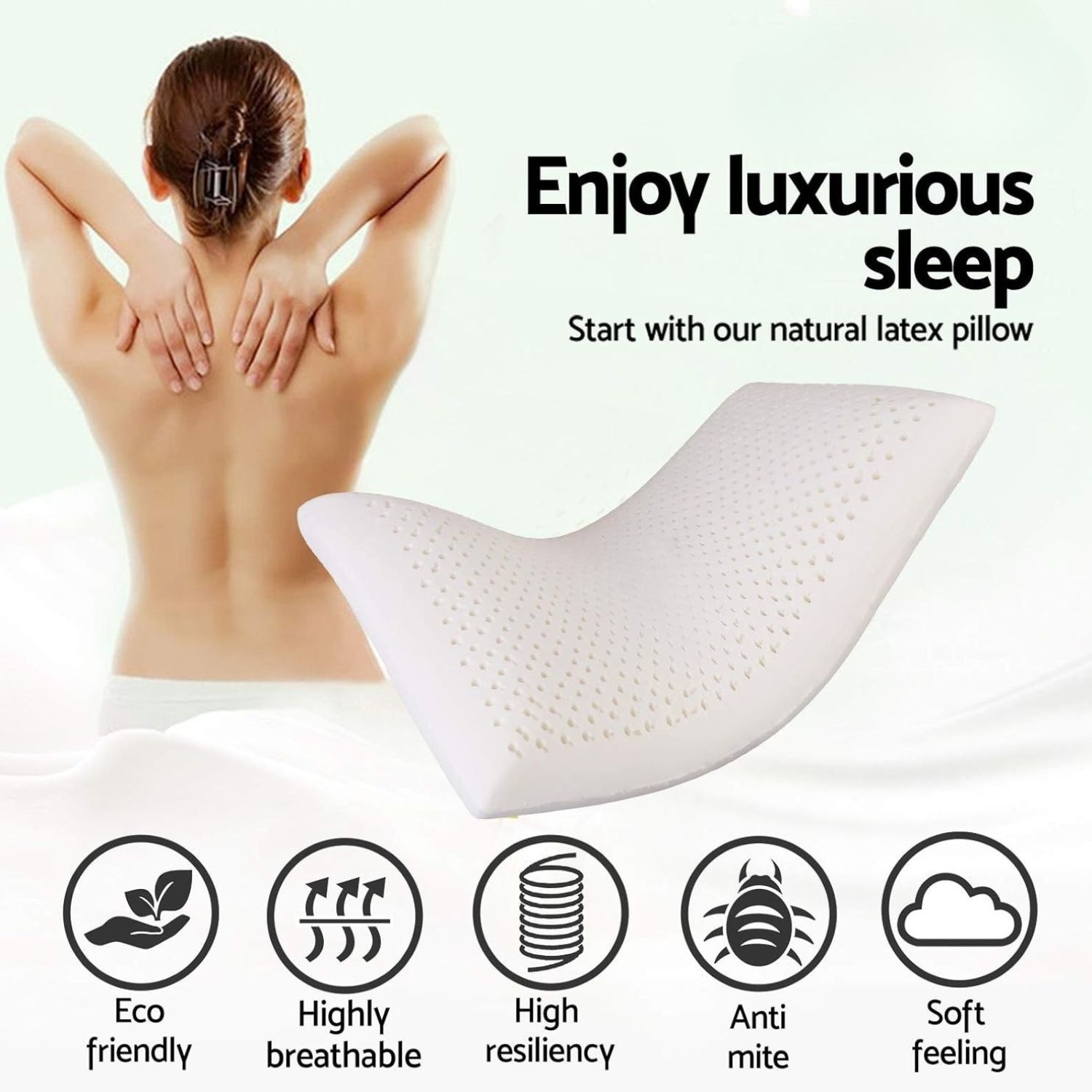 Natural Dunlop Latex Pillow Queen Size — image 6